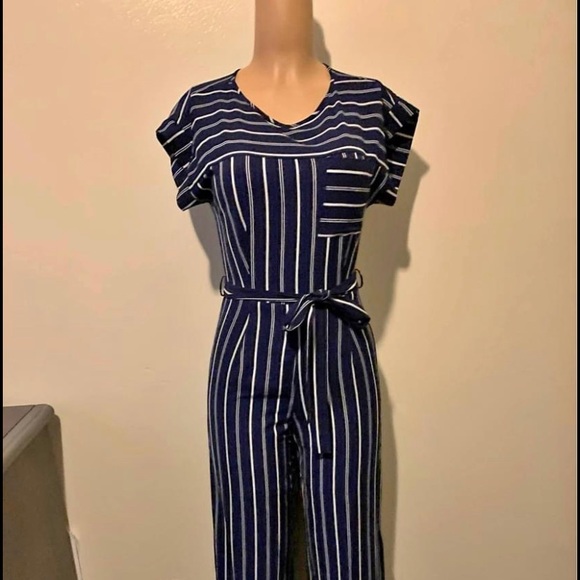 Monteau Navy Blue Jump Suite Size Small - Picture 1 of 6